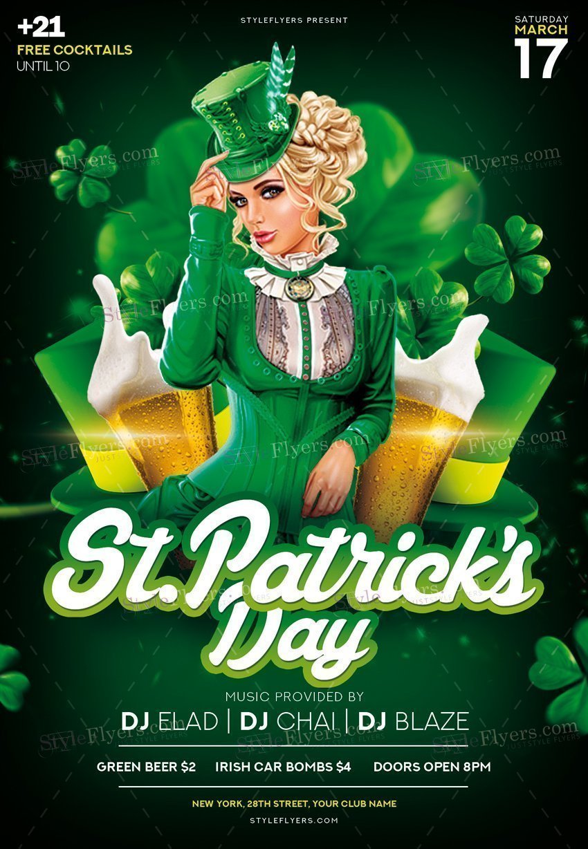 St. Patricks Day Psd Flyer Template