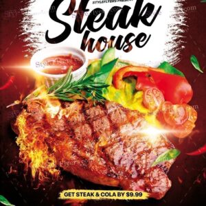 Steak House Psd Flyer Template