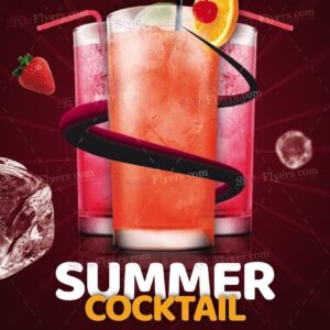 Summer Cocktail Psd Flyer Template
