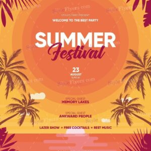 Summer Festival Psd Flyer Template