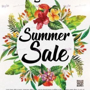 Summer Sale Psd Flyer Template