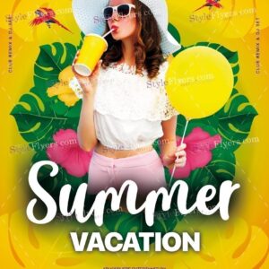 Summer Vacation Psd Flyer Template