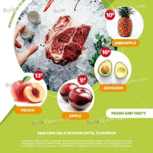 Supermarket Product Promotion Psd Flyer Template