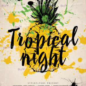 Tropical Night Psd Flyer Template