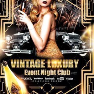 Vintage Luxury Event Night Club Flyer