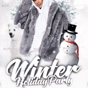 Winter Holiday Party Psd Flyer