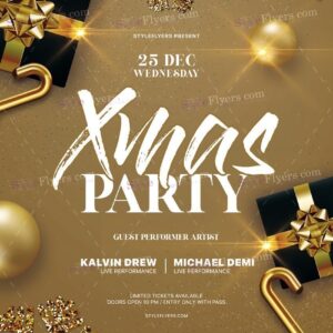 Xmas Party Psd Flyer Template