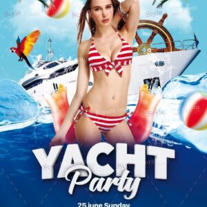 Yacht Party Psd Flyer Template
