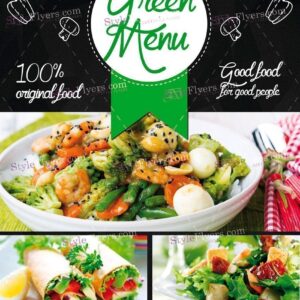Green Menu Psd Flyer