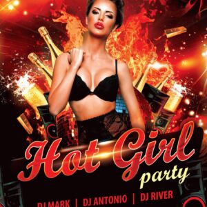 Hot Girl Party Flyer