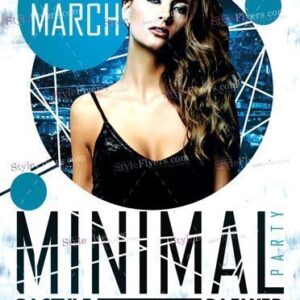 Minimal Party Psd Flyer Template