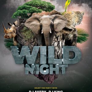 Wild Night Psd Flyer Template