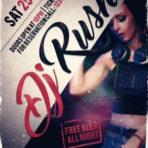 Dj Rush Psd Flyer Template