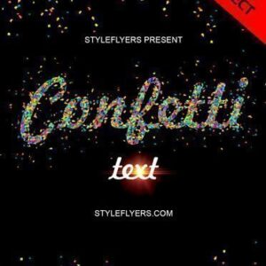 Confetti Text Style Photoshop Action