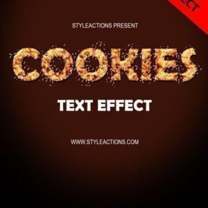 Cookies Text Effect Photoshop Action