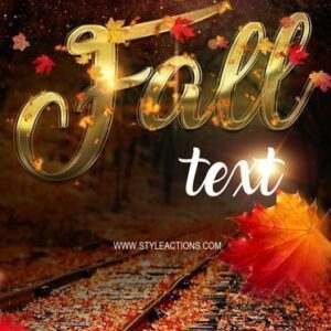 Fall Text Photoshop Action