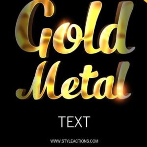 Gold Metal Text Photoshop Action