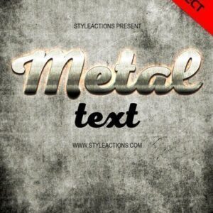 Metal Text Photoshop Action