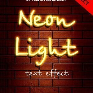Neon Light Text Effect Ps Action
