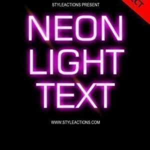 Neon Light Text Ps Action