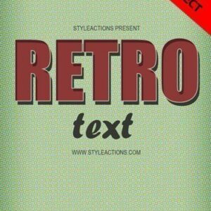 Retro Text Effect Ps Action