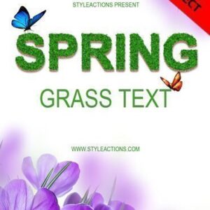 Spring Grass Text Photoshop Action