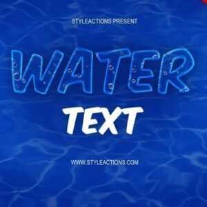 Water Text Effect Photoshop Action