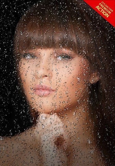 Wet Glass Photoshop Action
