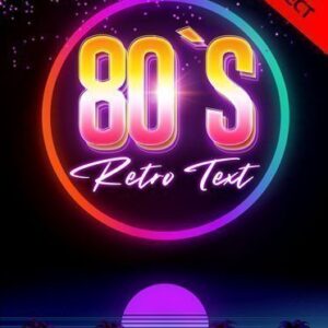 80s Retro Text Effect