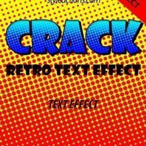 Crack Retro Text Effect