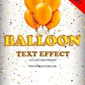 Foil Balloon Text Effect