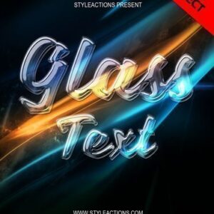 Glass Text Psd Action