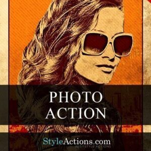 Retro Movie Art Psd Action