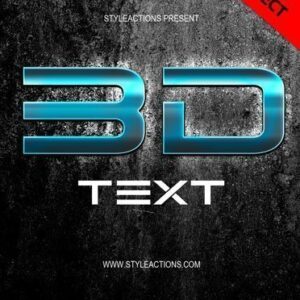 3d Text Style Psd Action