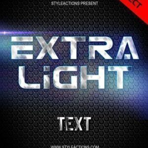 Extra Light Text Effects Psd Action