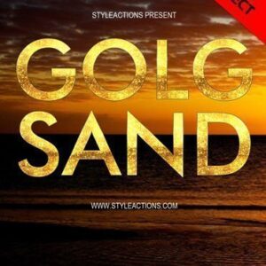 Gold Sand Text Style Psd Action