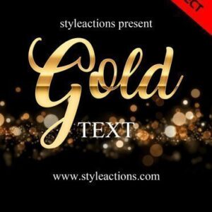 Gold Text Effect Psd Action