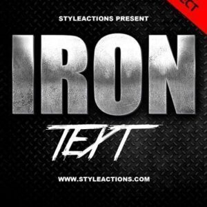 Iron Text Psd Action