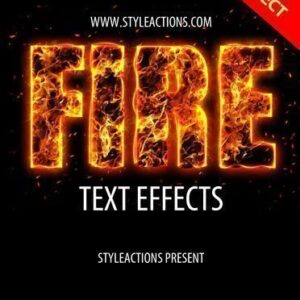 Text Fire Effect Psd Action