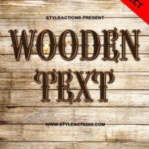 Wood Psd Text Action