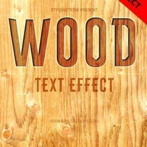 Wood Text Effect Psd Action
