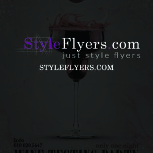wine testing flyer template