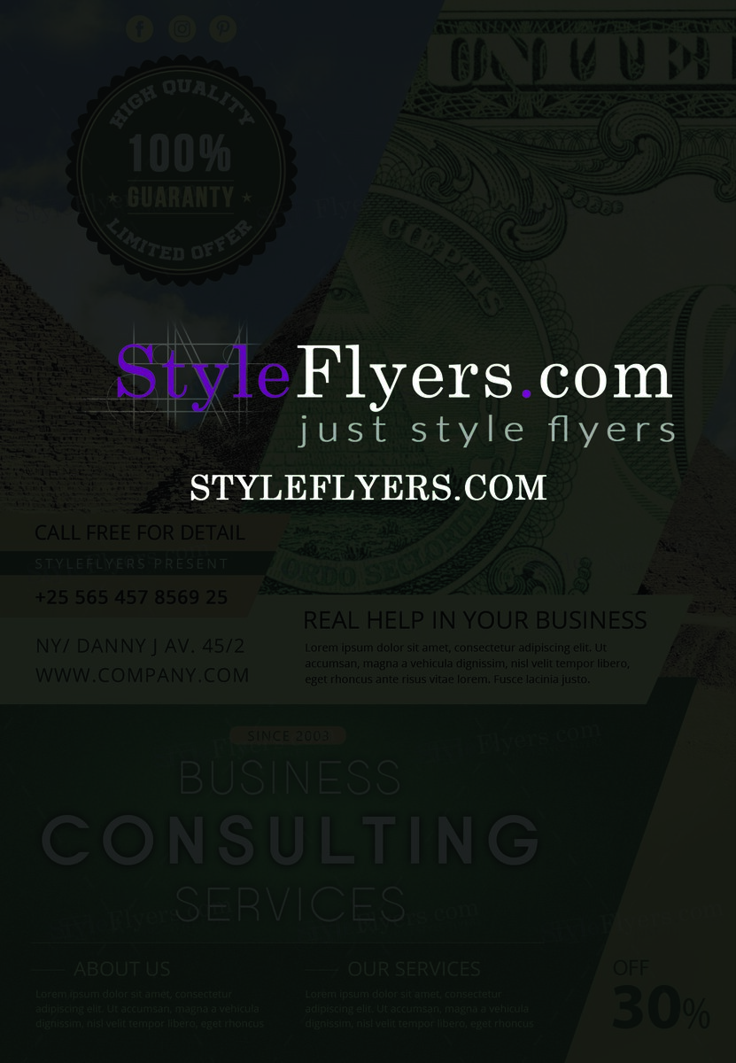 Business consulting PSD Flyer Template