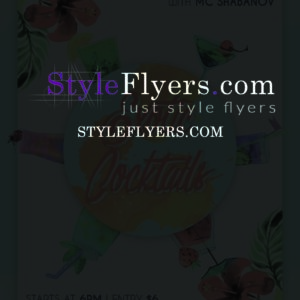 Exotic Cocktails Poster Flyer premium template
