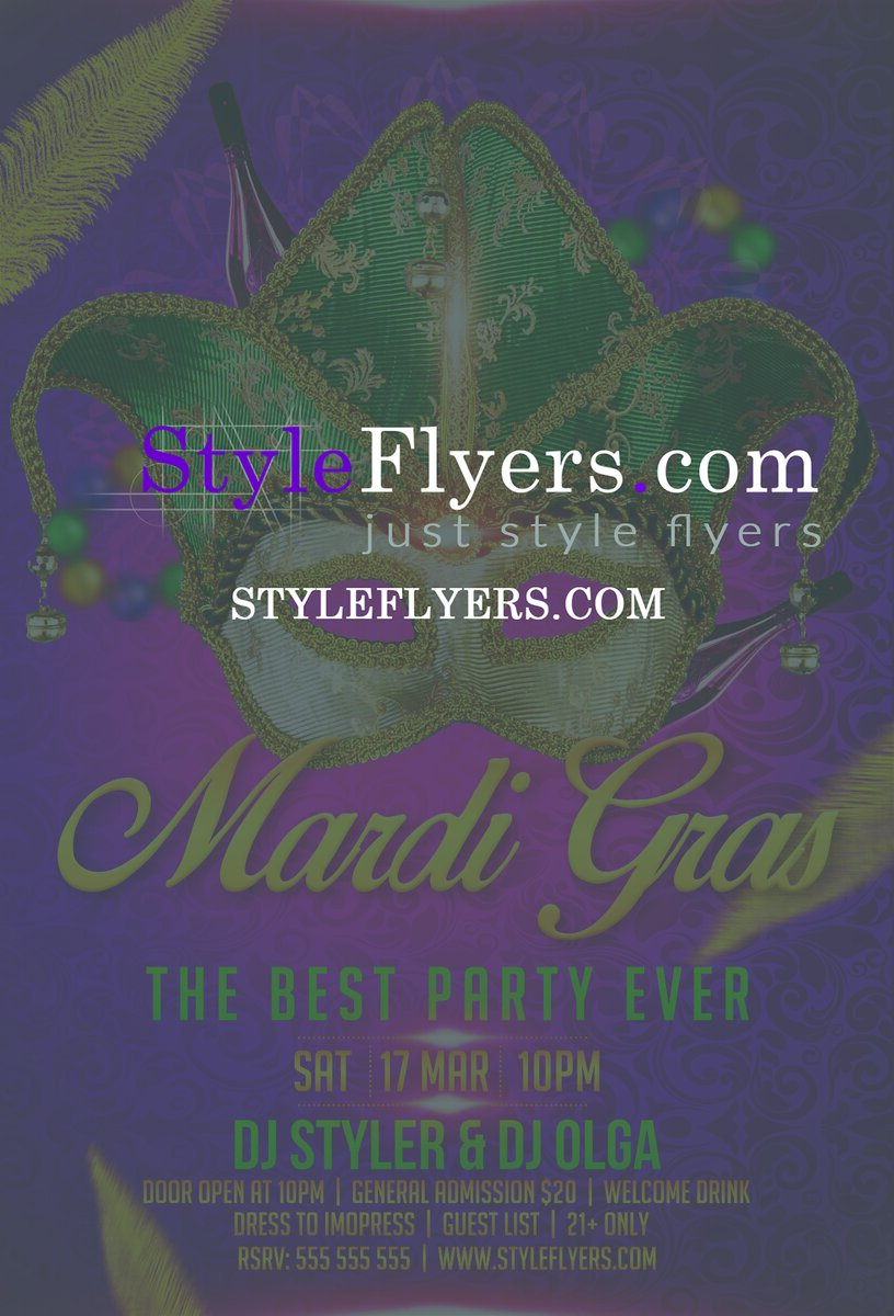 Mardi Gras PSD Flyer Template
