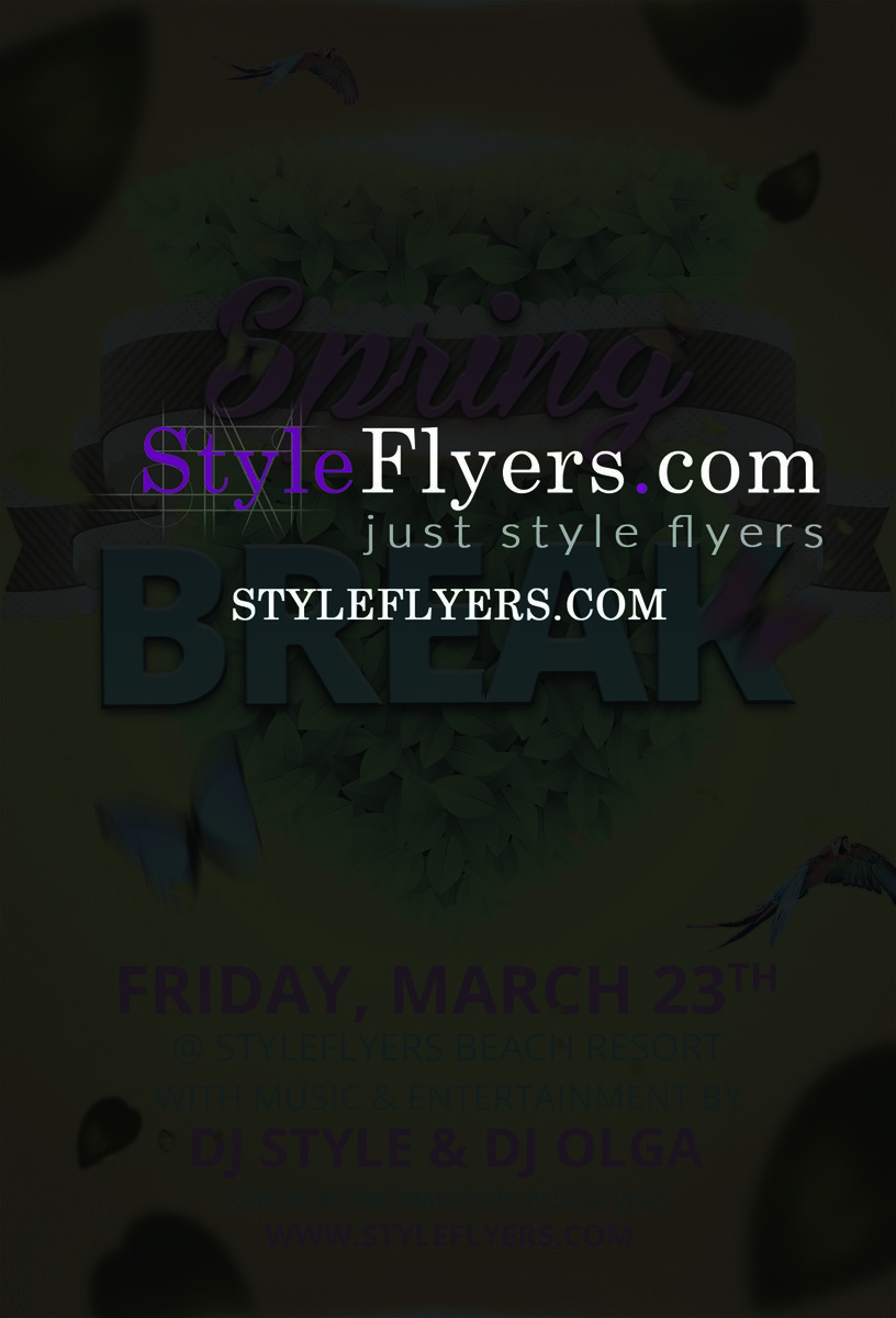 Spring breake Flyer premium template