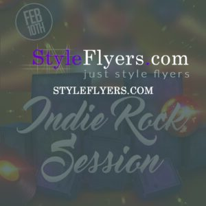 Indie Rock Session premium template PSD Flyer Template