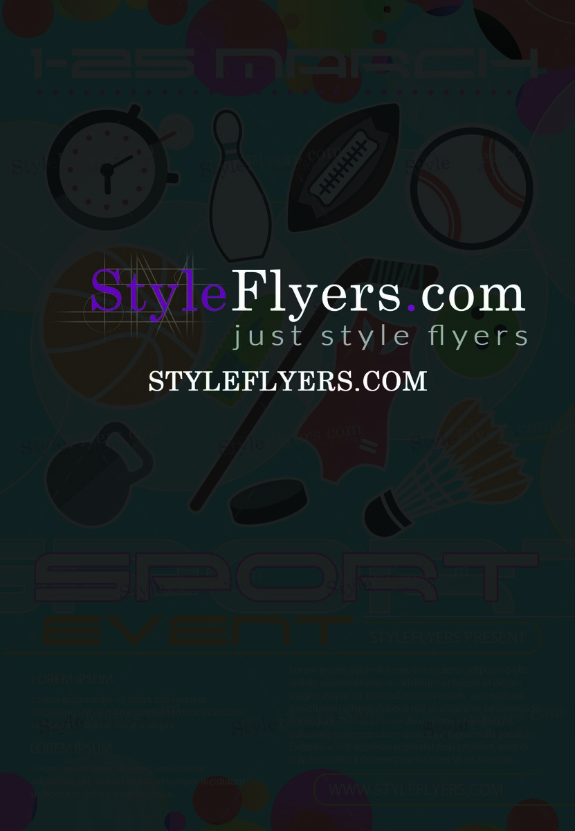 Sport Event PSD Flyer Template