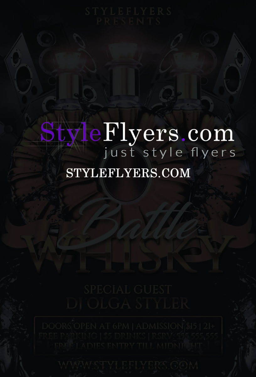 whisky battle premium template PSD Flyer Template