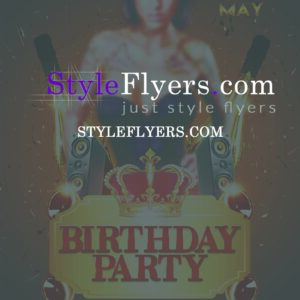 Birthday party Flyer premium template